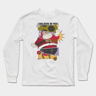 I believe in You Santa Christmas  Design comic style Long Sleeve T-Shirt